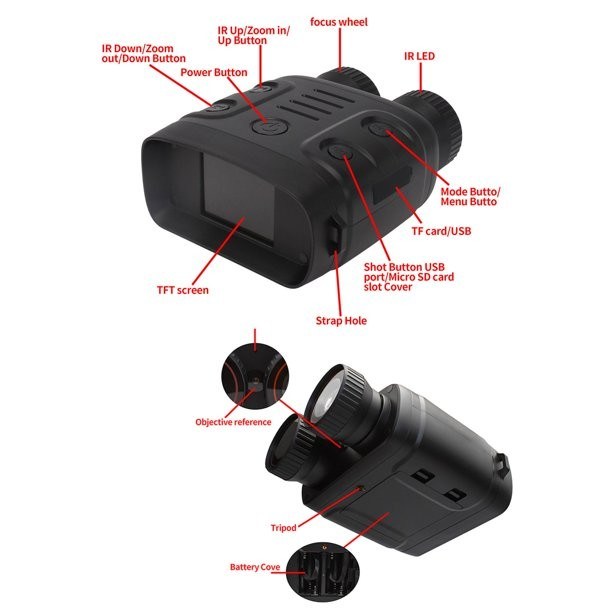 42MP Digital Infrared Night Vision Binoculars For Hunting Travel Surveillance