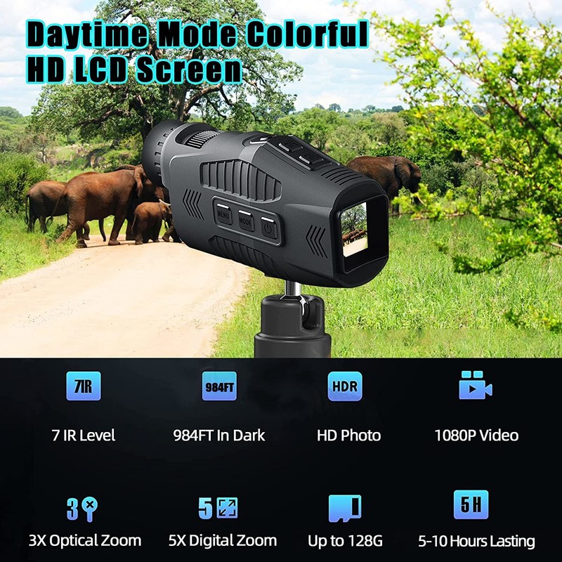 Hunting Mini Night Vision Binoculars Telescope 1080P